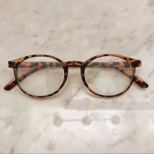 Turtle non-prescription circle glasses